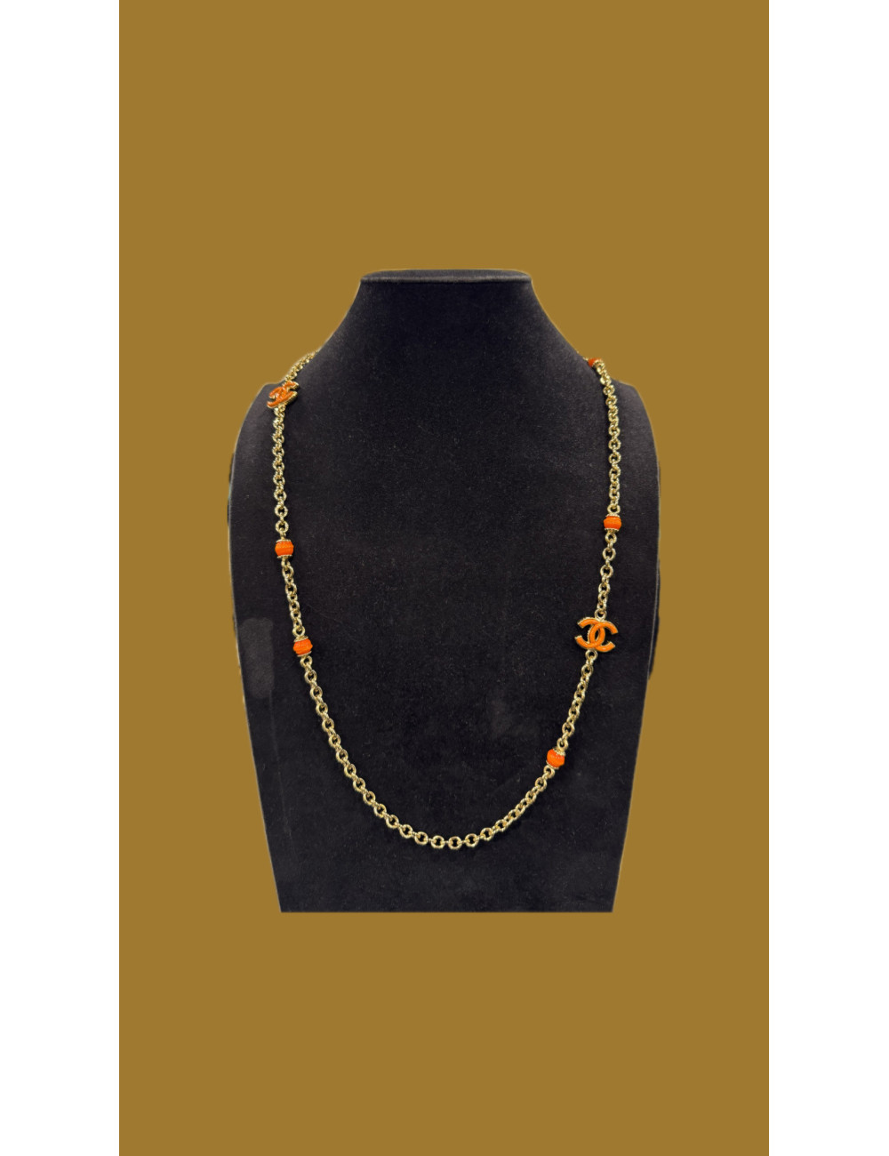 Sautoir orange CHANEL