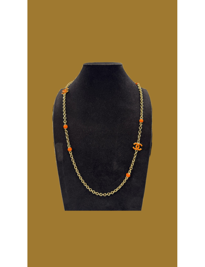 Sautoir orange CHANEL