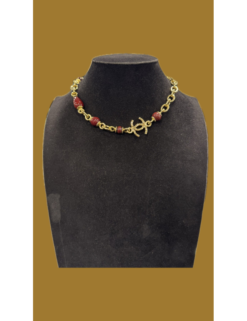 Ras de cou CHANEL bordeaux