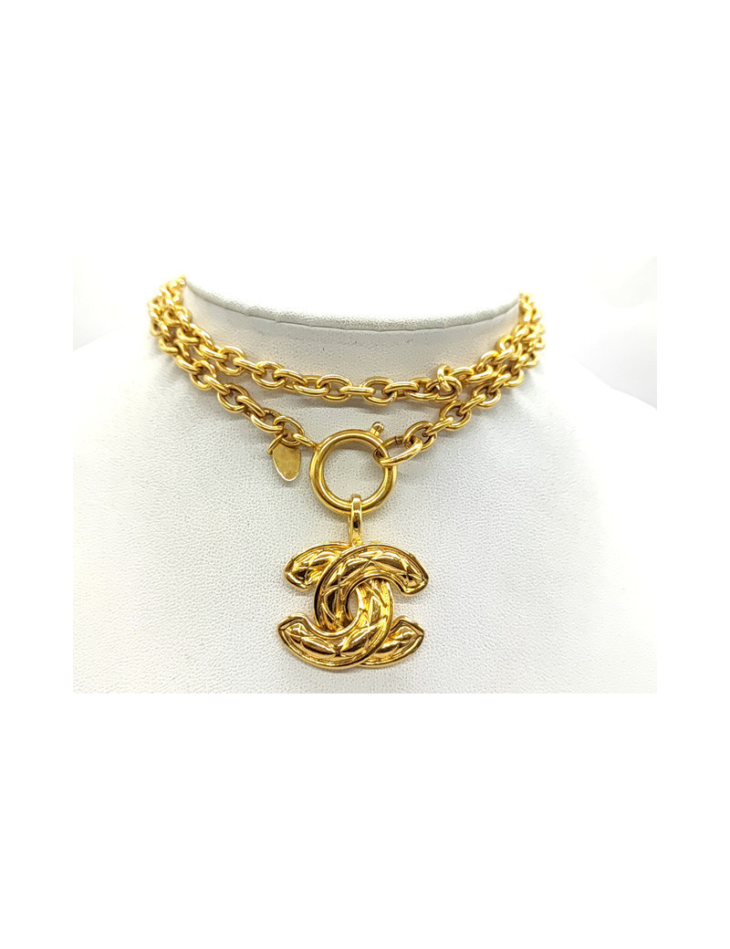 Collier CHANEL matelassé vintage