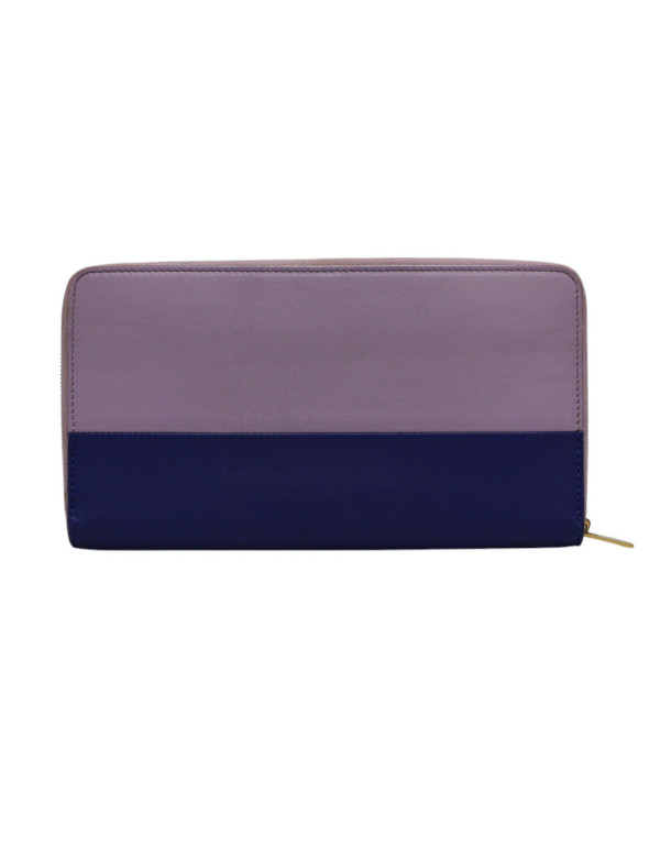 Portefeuille CELINE cuir violet et bleu royal 2