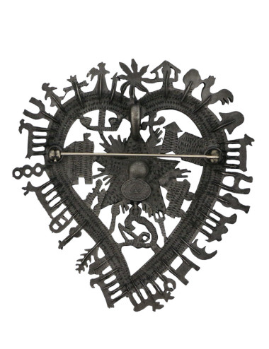 Broche pendentif CHRISTIAN LACROIX ruthénium 2