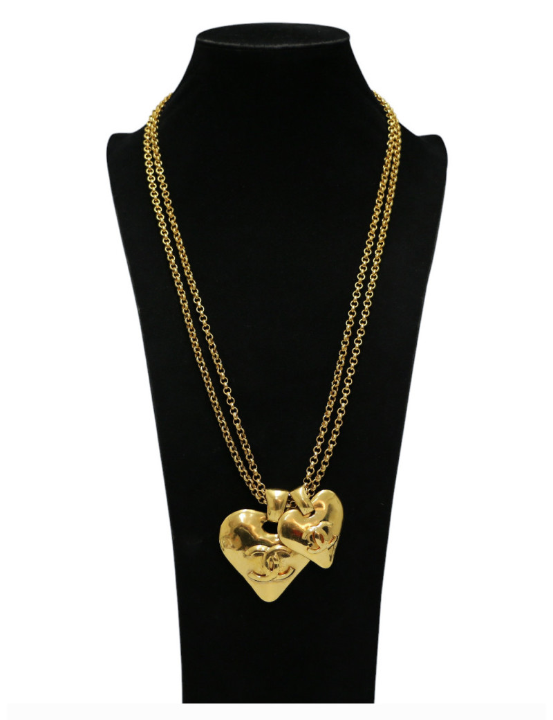 Sautoir coeur CHANEL doré