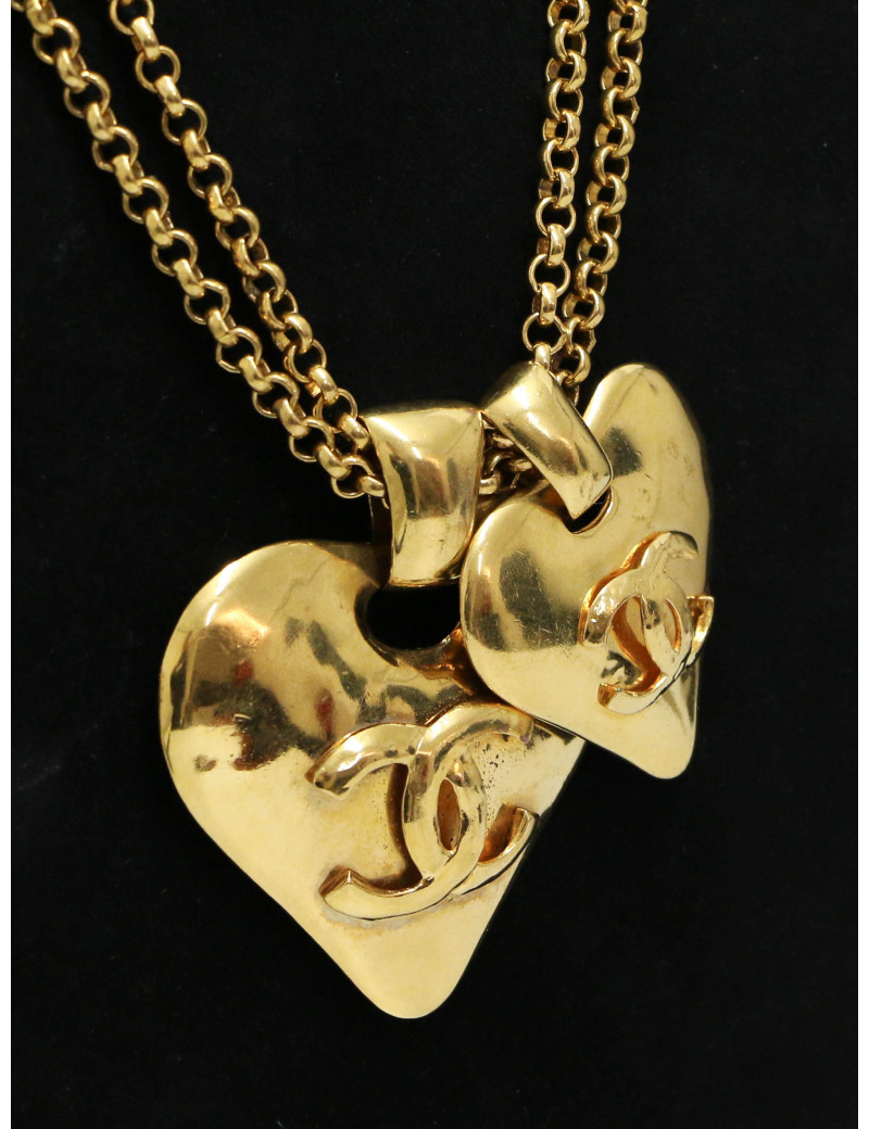 Sautoir coeur CHANEL doré