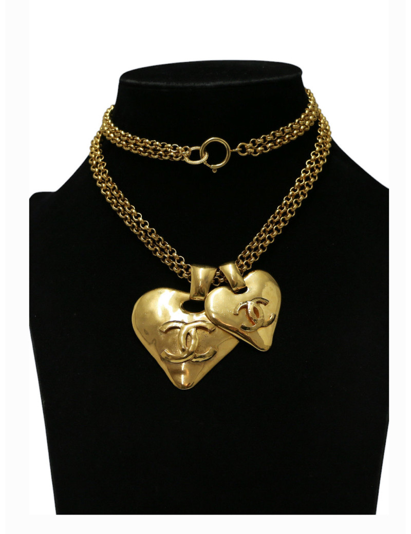 Sautoir coeur CHANEL doré