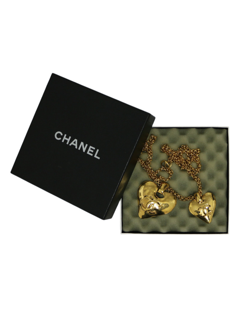 Sautoir coeur CHANEL doré