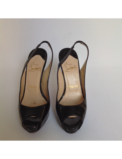 escarpins LOUBOUTIN t  vernis noirs