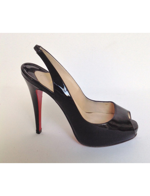 escarpins LOUBOUTIN t  vernis noirs