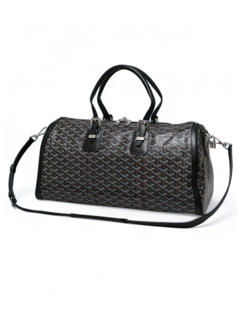 Sac GOYARD Croix Jules 50 Boston toile noire