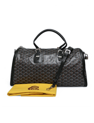 Sac GOYARD Croix Jules 50 Boston toile noire 2