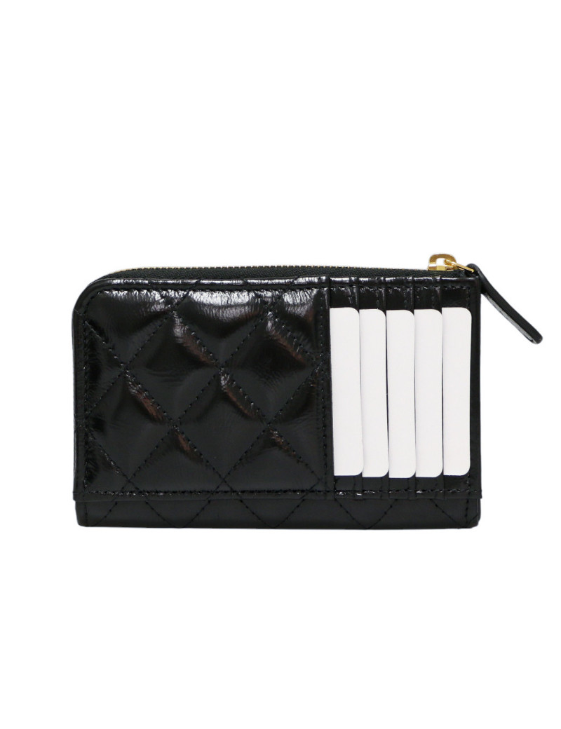 Porte cartes CHANELnoir semi brillant