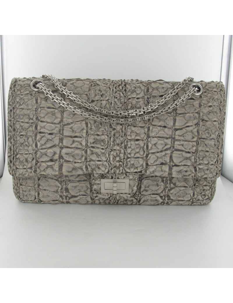 Large 2.55 CHANEL reptile