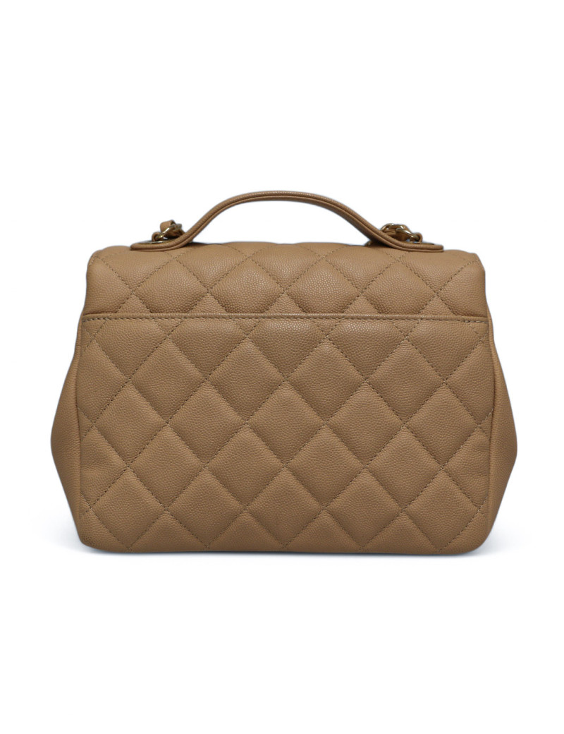 Sac à rabat avec poignée CHANEL beige