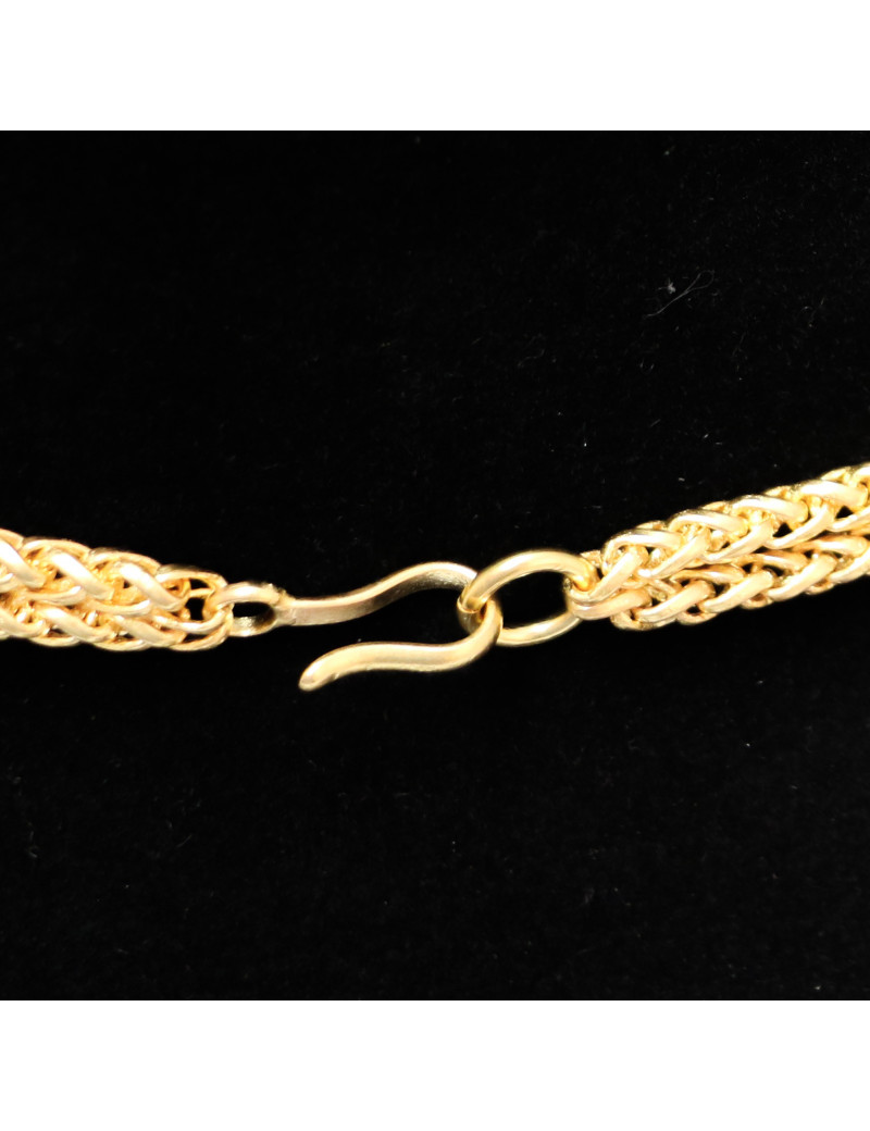 Pendentif croix Marguerite de Valois pâte de verre baroque