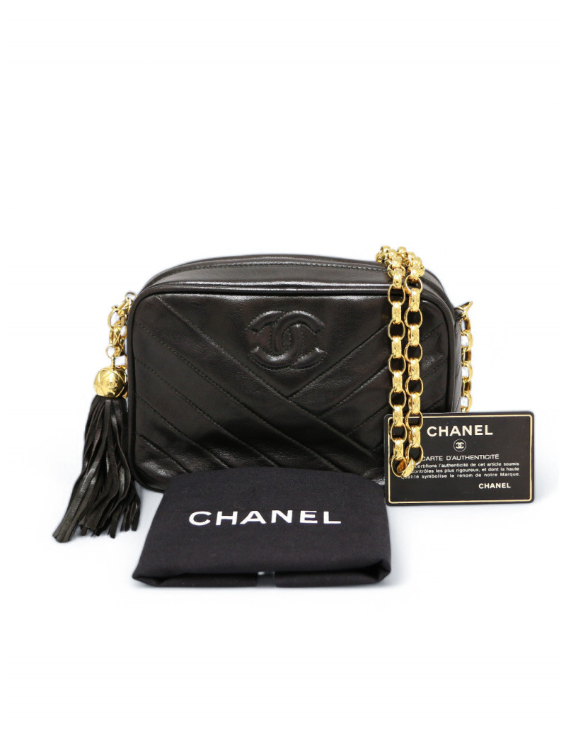 Mini caméra CHANEL noir vintage