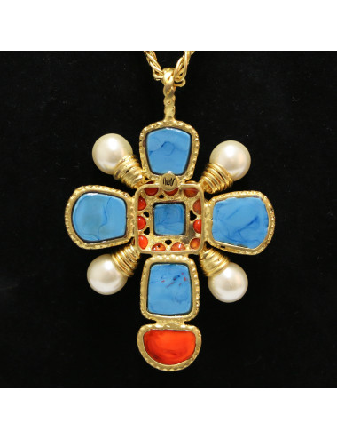 Pendentif MARGUERITE DE VALOIS turquoise 2