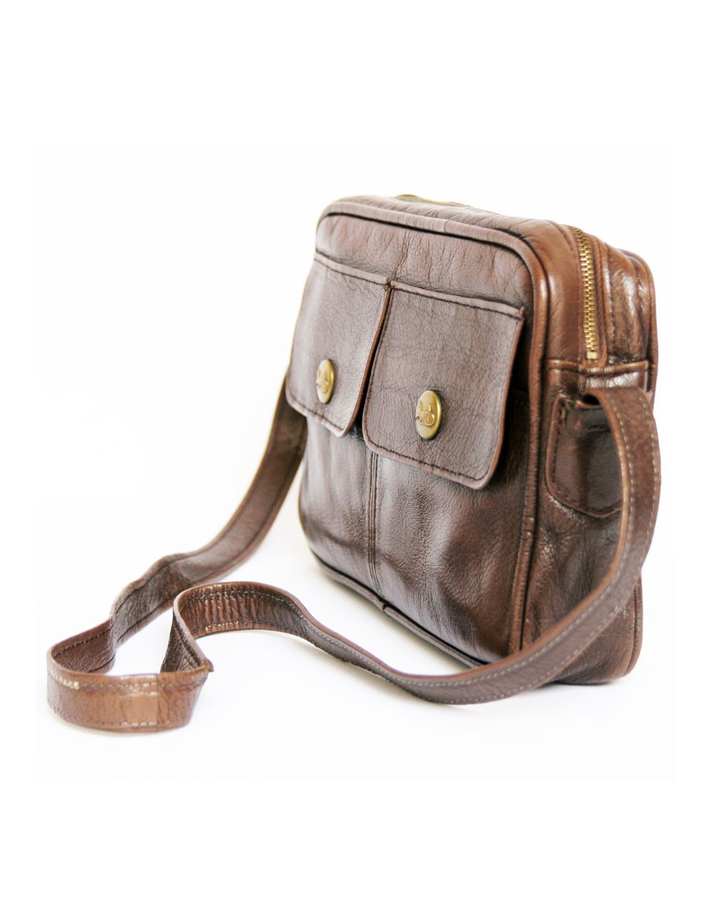 Sac-besace CELINE en cuir marron