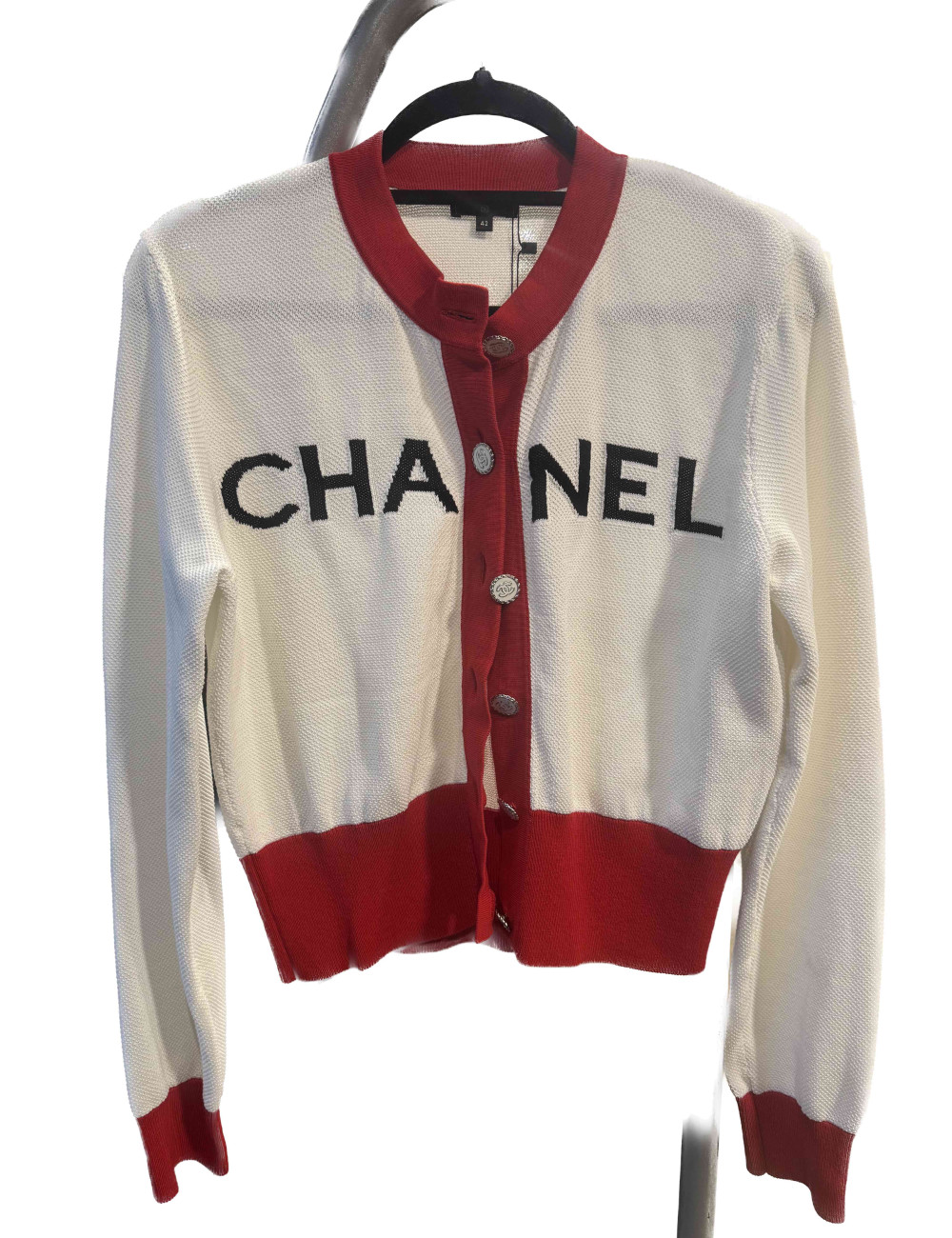Cardigan CHANEL bicolore T42