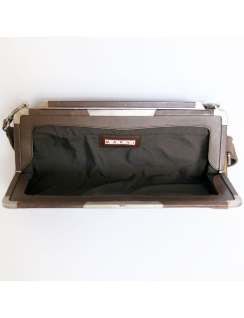 Pochette MARNI en satin jaune