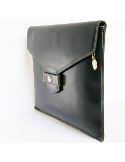 Pochette ipad CHRISTIAN DIOR en cuir noir