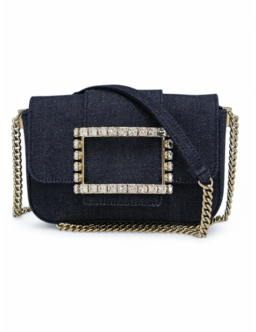 Sac ROGER VIVIER toile denim bleu