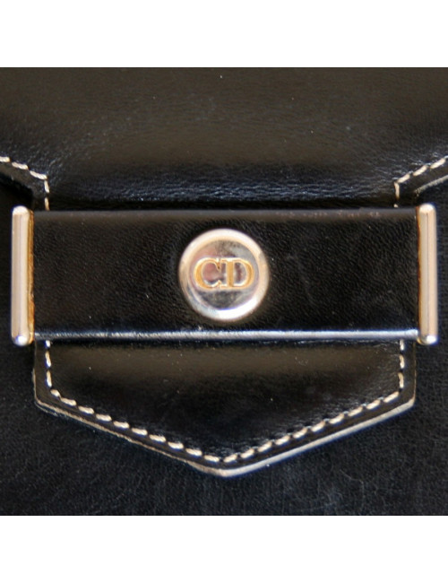 Pochette ordinateur CHRISTIAN DIOR en cuir noir