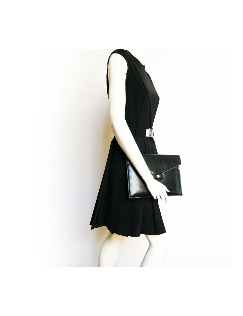 Pochette ordinateur CHRISTIAN DIOR en cuir noir