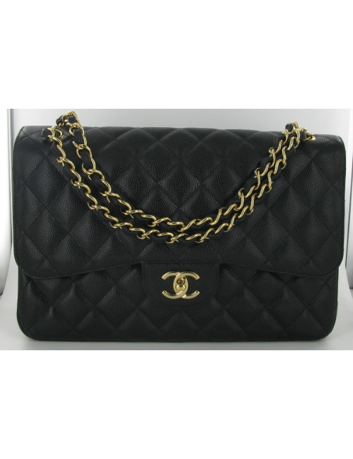 CHANEL black jumbo
