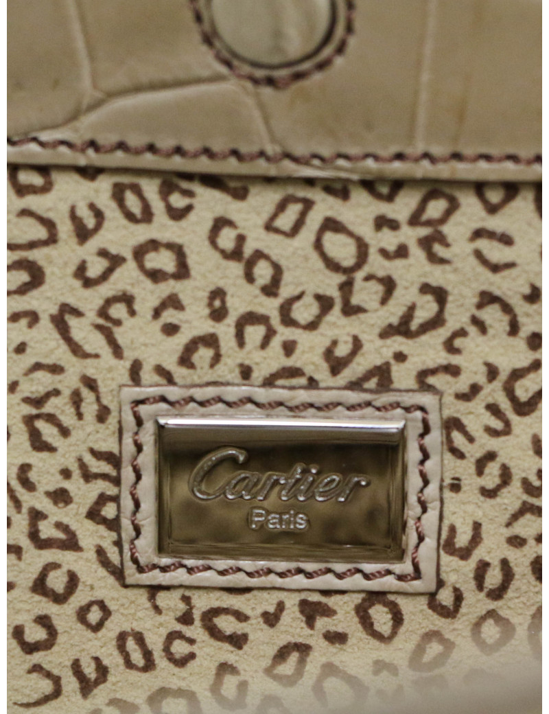 Sac CARTIER qui se transforme en pochette, en crocodile Porosus beige
