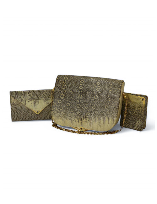 Sac Cartier lézard écailles dorées vintage, une pièce exceptionnelle