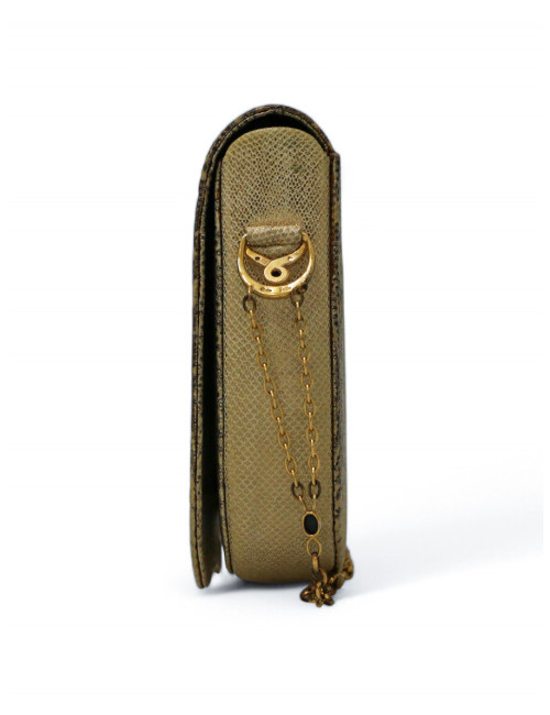 Sac CARTIER écailles de lézard dorées à l'or