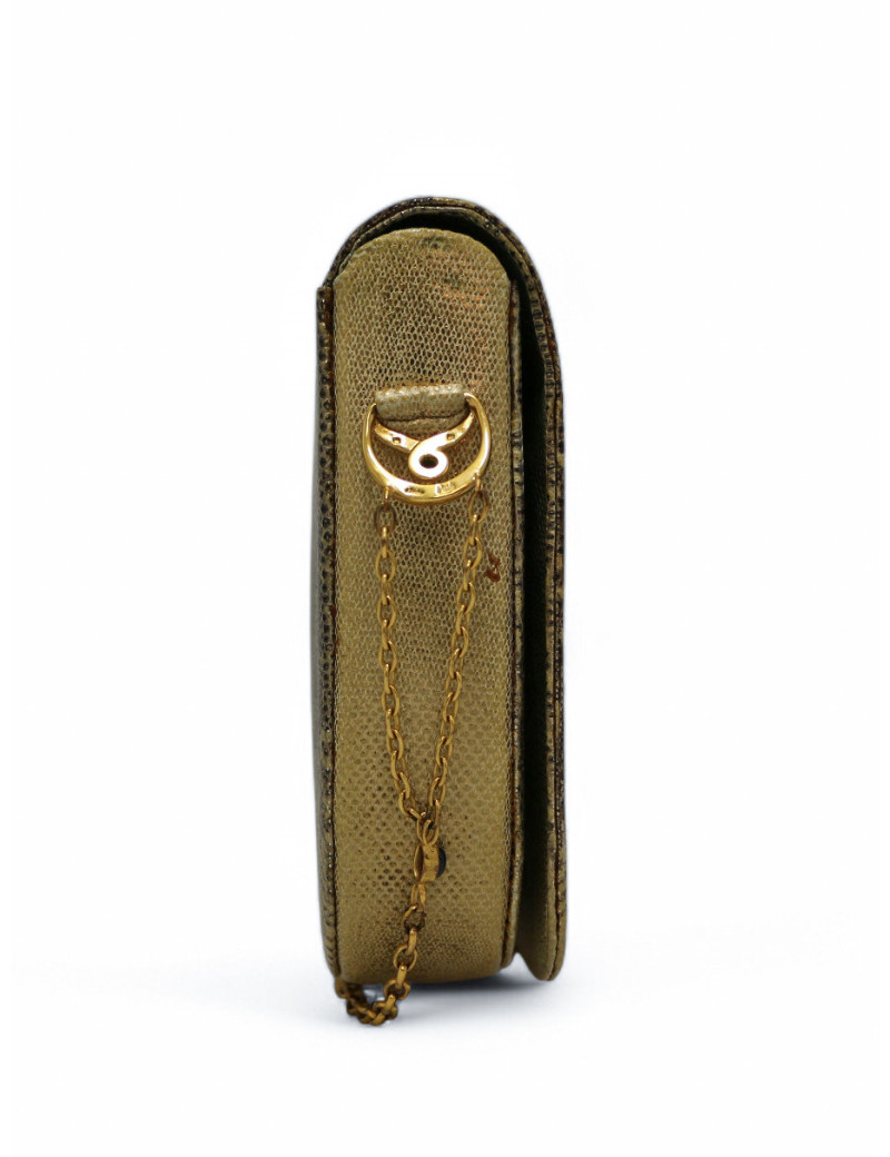 Sac Cartier lézard écailles dorées vintage, une pièce exceptionnelle