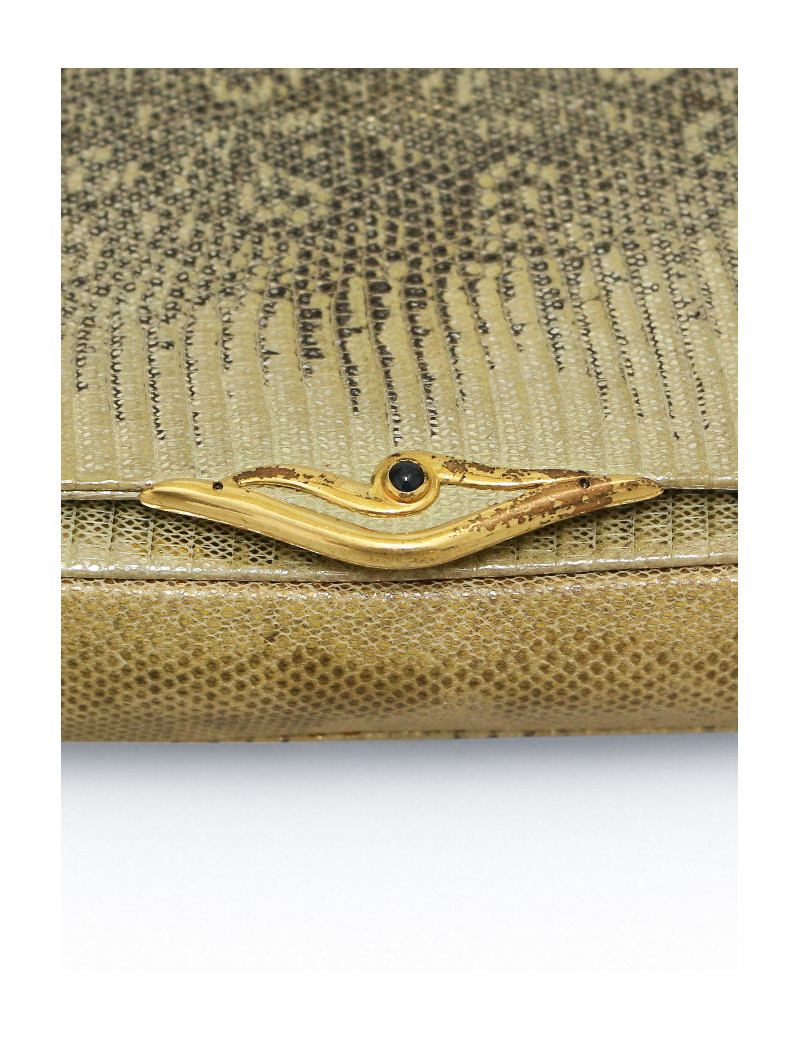 Sac CARTIER écailles de lézard dorées à l'or