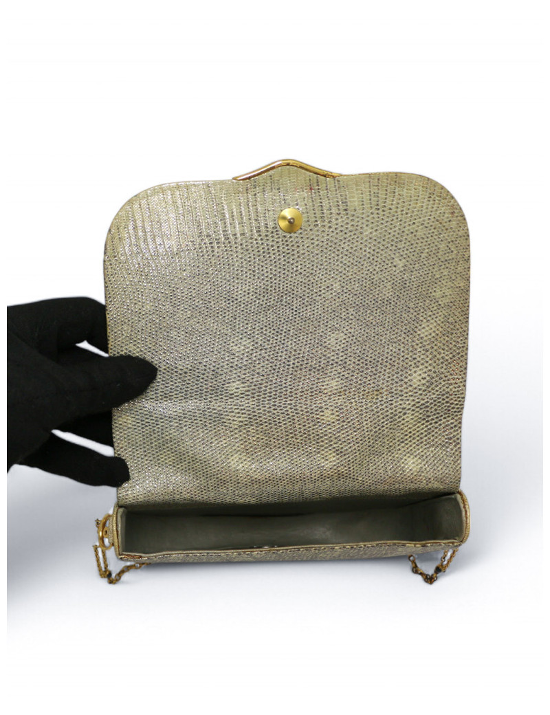Sac Cartier lézard écailles dorées vintage, une pièce exceptionnelle