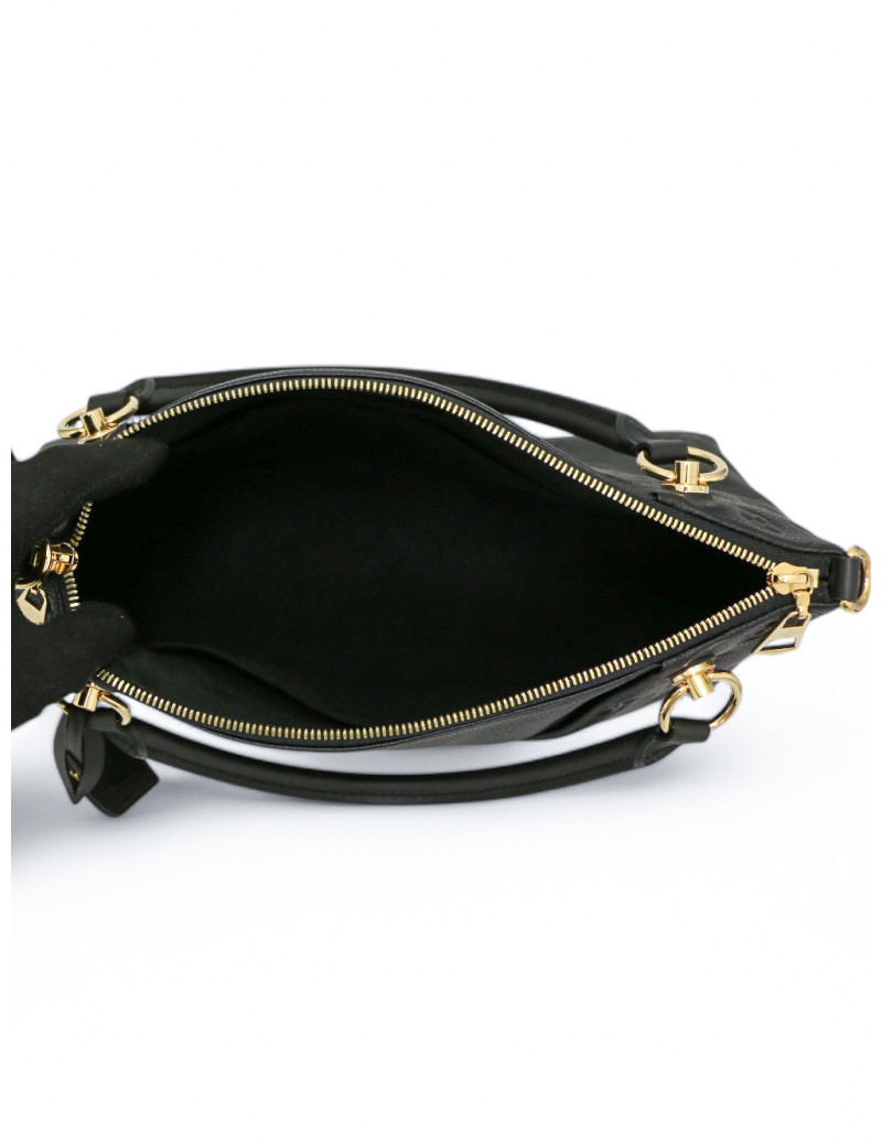 Sac Louis Vuitton V Tote cuir empreinte noir en seconde main de luxe