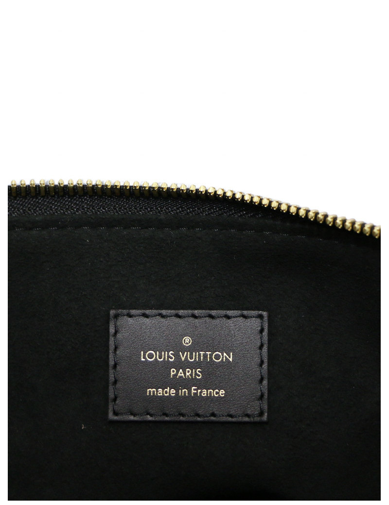 Sac Louis Vuitton V Tote cuir empreinte noir en seconde main de luxe