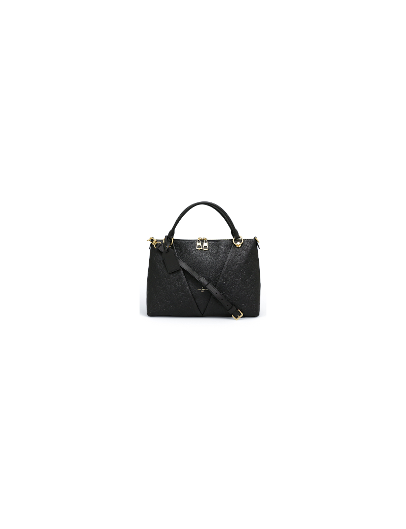 Sac Louis Vuitton V Tote cuir empreinte noir en seconde main de luxe