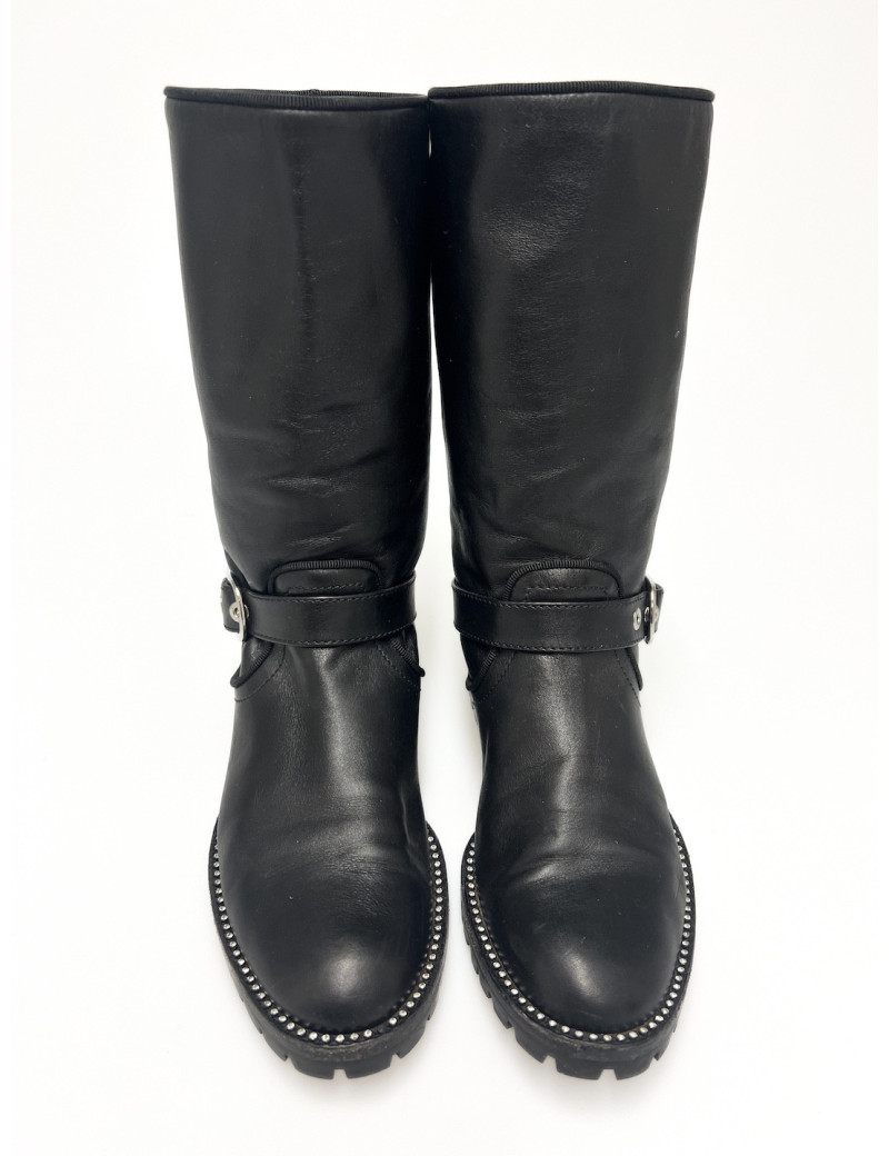 Boots Dior T 36,5 cuir d'agneau lisse : livraison gratuite en Europe