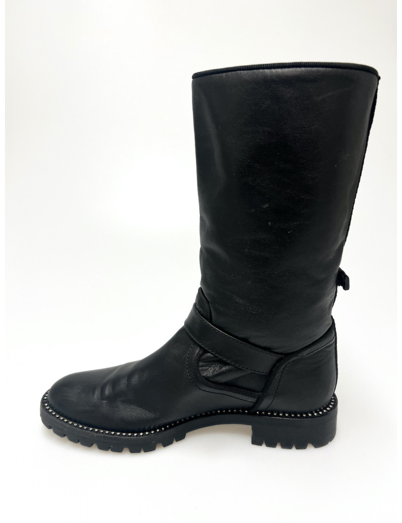 Boots Dior T 36,5 cuir d'agneau lisse : livraison gratuite en Europe