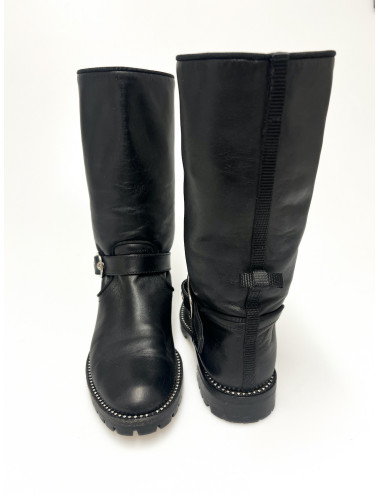 Boots Dior T 36,5 cuir d'agneau lisse : livraison gratuite en Europe