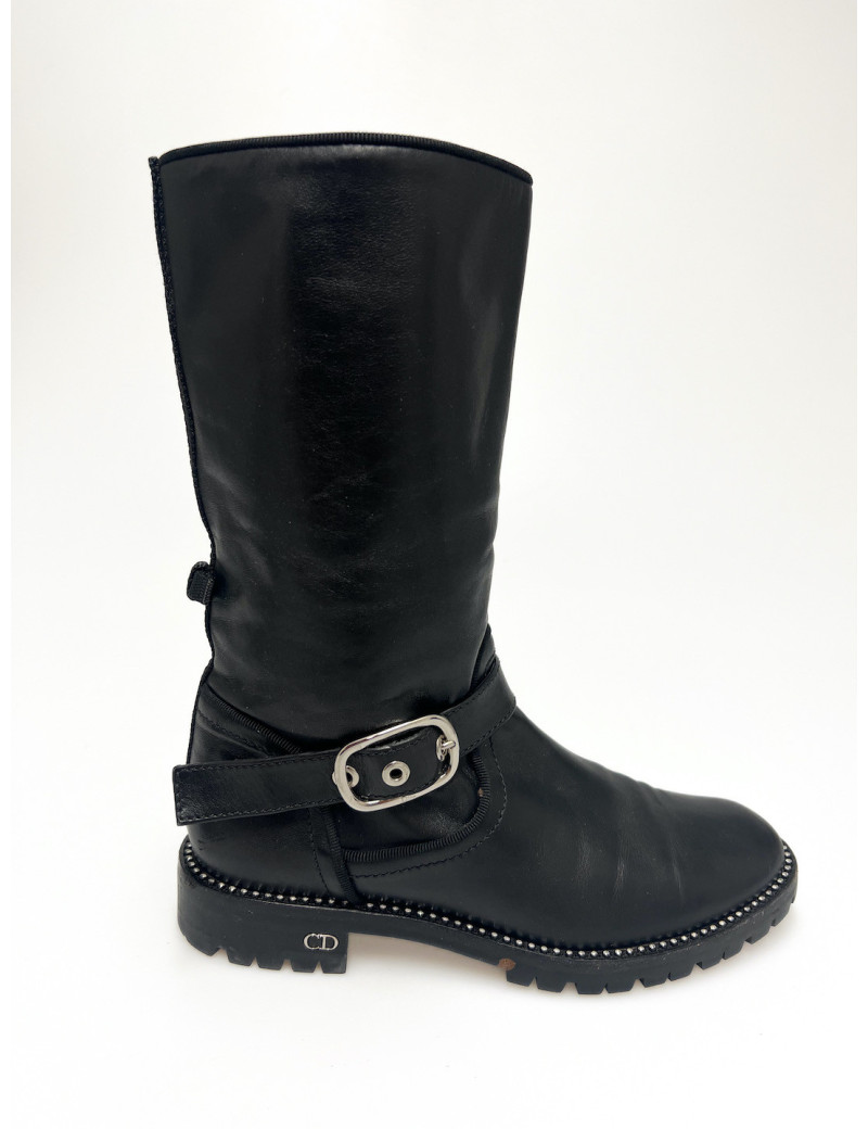 Boots Dior T 36,5 cuir d'agneau lisse : livraison gratuite en Europe