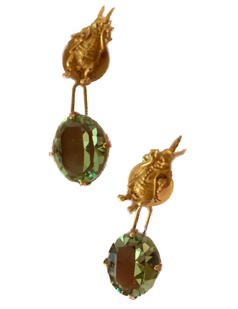 Clous DIOR pendants lapins