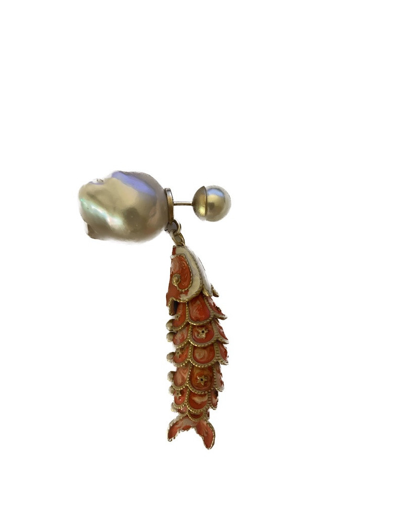 Tribale DIOR perlede culture poisson rouge