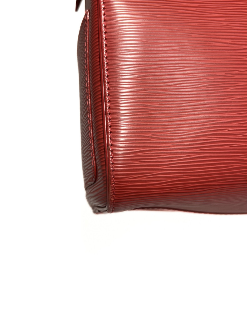 Sac Speedy cuir Epi LOUIS VUITTON rouge