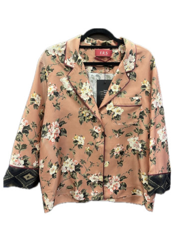 Ensemble F R S soie imprimée