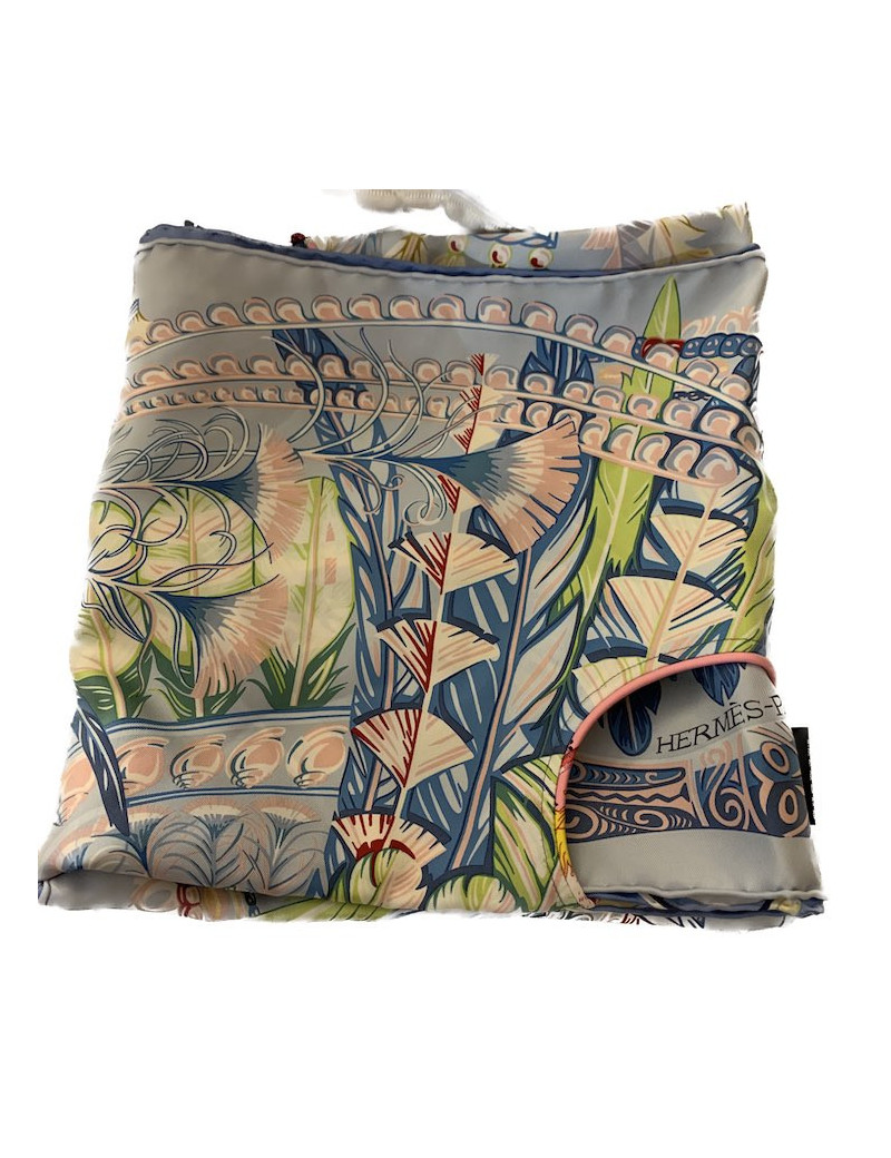 Gilet réversible HERMES double carré "Danse pacifique" "Grand Tralala"