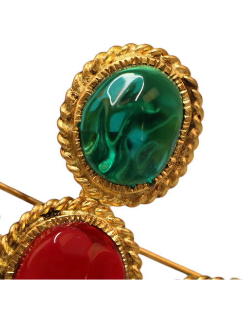 Pendentif MARGUERITE DE VALOIS broche pâte de verre