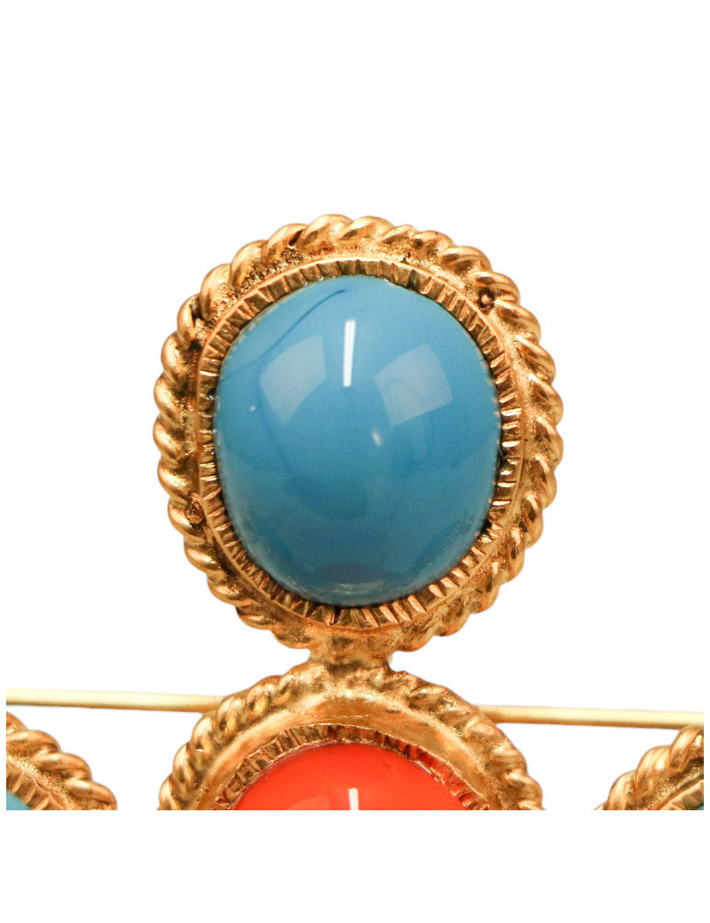 Broche MARGUERITE DE VALOIS pâte de verre