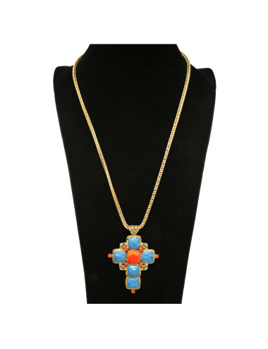 Sautoir MARGUERITE DE VALOIS pâte de verre 2