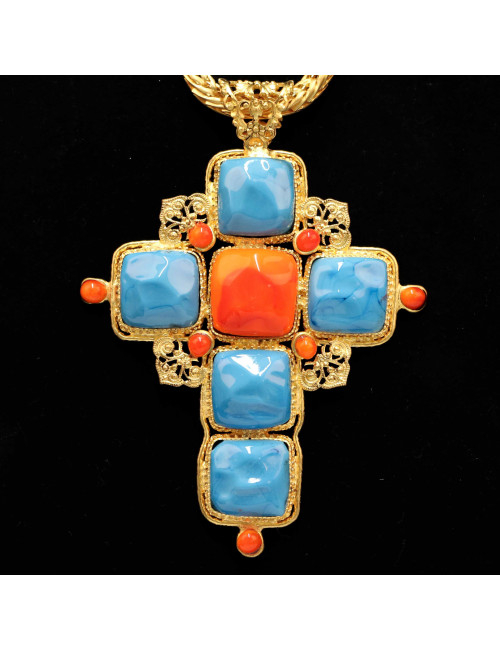 Sautoir MARGUERITE DE VALOIS pâte de verre